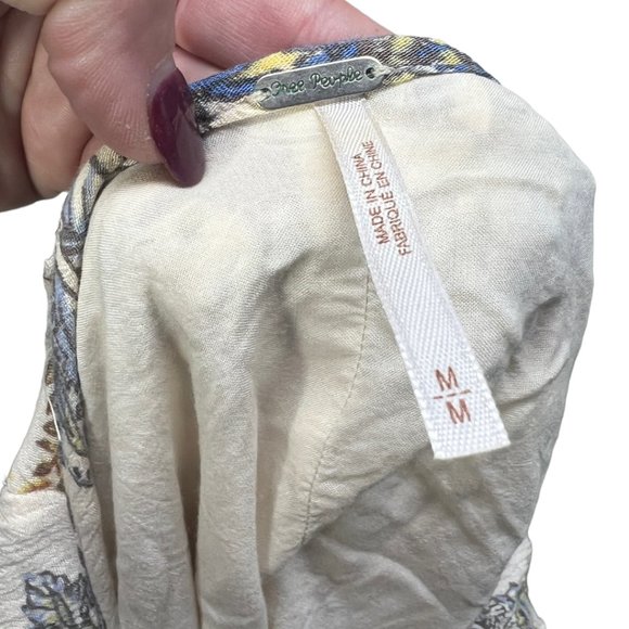 Free People Dress - White and Blue- Lucky Loosey Dress Honeysuckle Combo - Picture 12 of 16